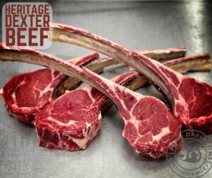 Heritage Dexter Beef Tomahawk Steak