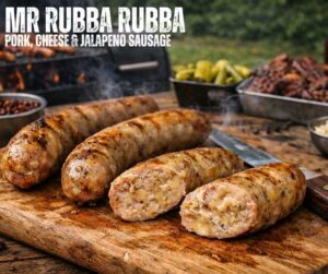 Mr Rubba Rubba ~ Pork, Chicken, Cheese and Jalapeno