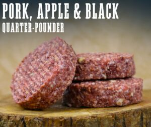 Pork, Black Pudding and Apple Burger